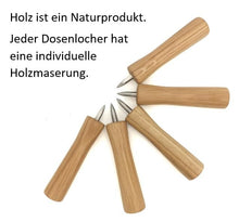 Lade das Bild in den Galerie-Viewer, Dosenlocher Edelstahl 5 mm mit Holzgriff (Eichenholz) - Made in Germany
